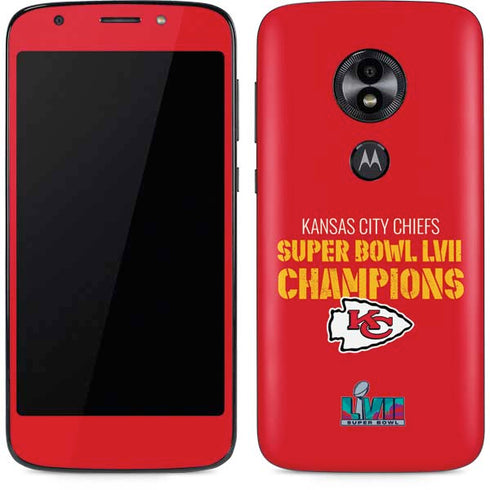 NFL Kansas City Chiefs Super Bowl LVII Champions Moto E5 Play Skin
